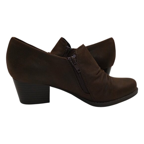 Wear Ever Ramsee Brown Ruched Buckle Booties Goblincore Librarian Nomadic Sz 6 - Picture 8 of 10